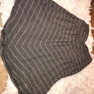 Woman’s gray skirt